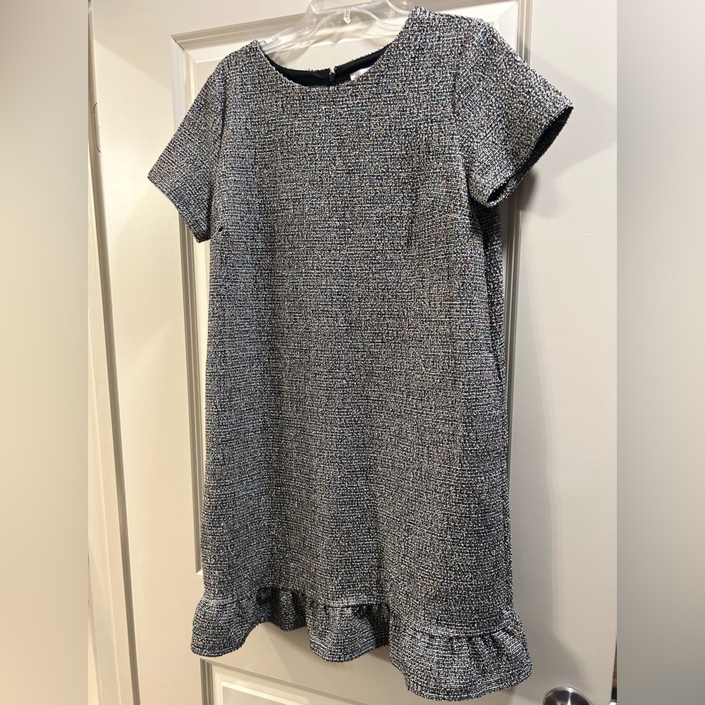 Loft Black and White Tweed Dress